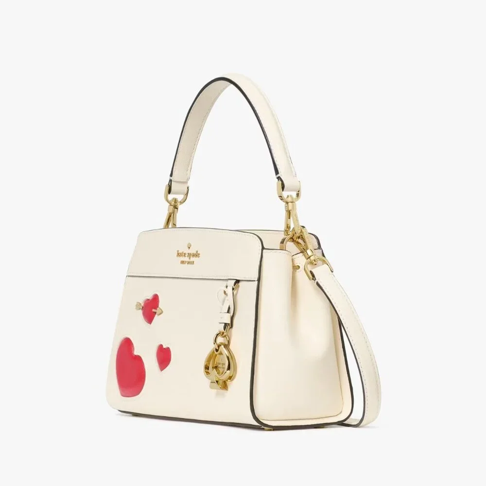 RAFFLE - ONLY 4 LEFT  NWT Kate Spade Madison Puffy Heart Small Satchel MSRP $409 - Picture 3 of 14